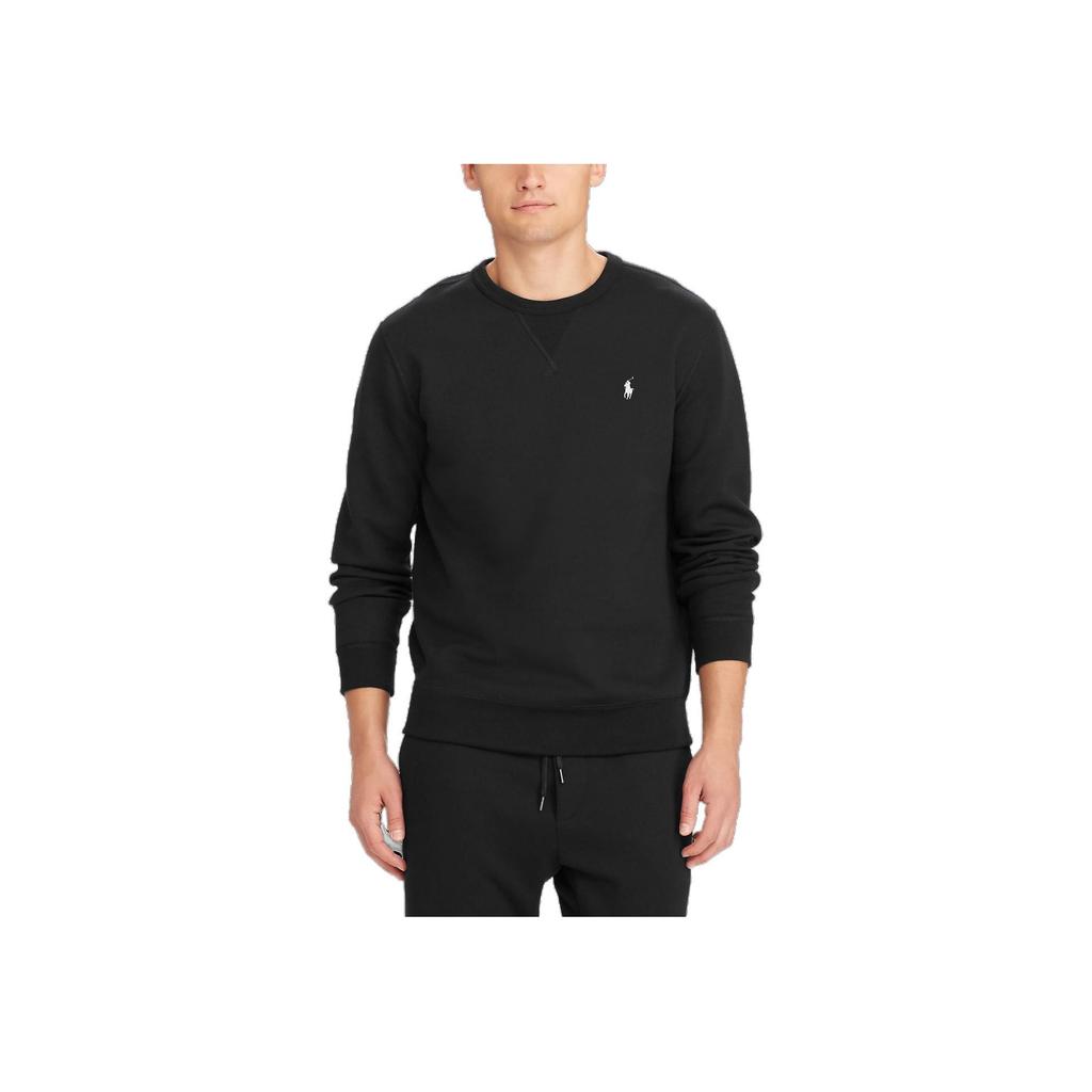 Polo Ralph Lauren Ss23 Pony Logo Gesticktes Rundhals Langarm Sweatshirt Herren Sweatshirt Schwarz MNPOKNI16820840-001