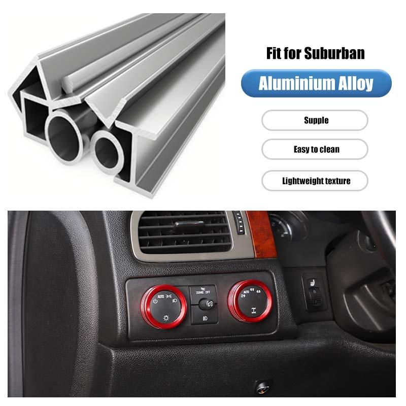 Aluminum Alloy  Central Control Knob Decorative Ring Cover For Chevy Silverado/Tahoe For Suburban/ Avalanche/GMC-YUKON 2007-2013