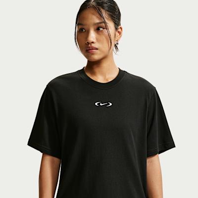 Nike Sportswear T Shirts Women s Black Crew Neck Moderate XL