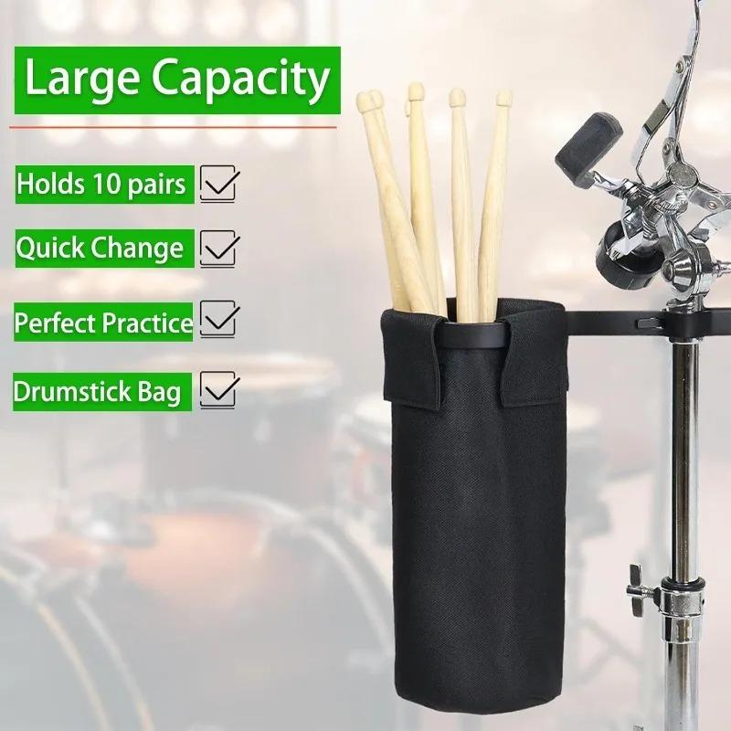 Quick Release Drumstick Holder Metal Clip Clamp Oxford Tube Bag Lightweight Stick Storage For Gig Practice Clamp On Accessory