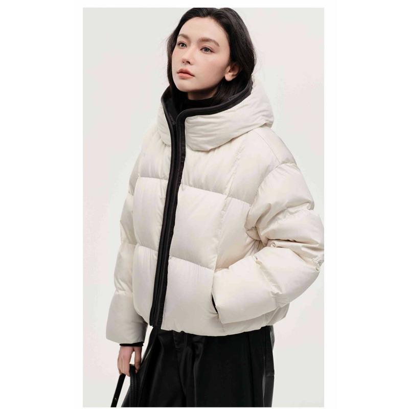 New popular temperament loose hooded winter cotton jacket short warm versatile bread cotton jacket