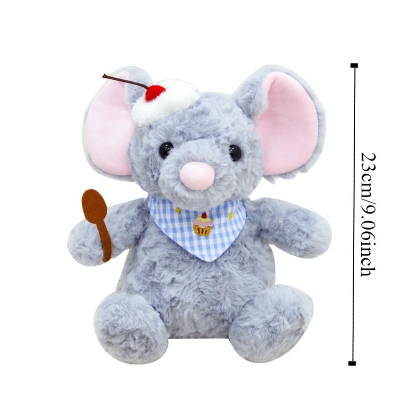 Fluffy Mouse Plush Toy PP Cotton Mouse Chef Stuffed Dolls  Birthday Parties