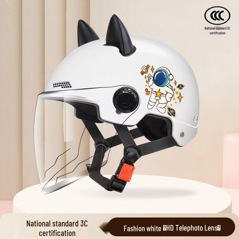 Adjustable 3C Electric Bike Helmet: Lightweight, Cute Design for Men & Women, All-Season Sun Protection