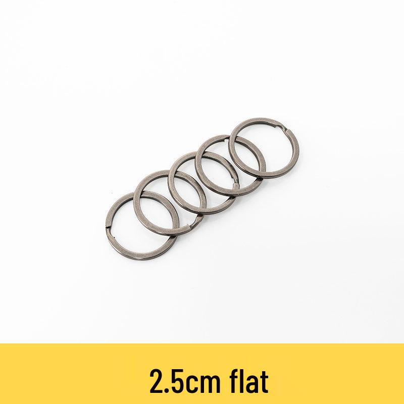 

30mm Black Gun-Shaped Metal Keyring with Iron Ring for DIY Jewelry Accessories