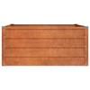 Lit surélevé de jardin - Maison Exclusive - Acier corten - 100x100x45 cm - Fond ouvert