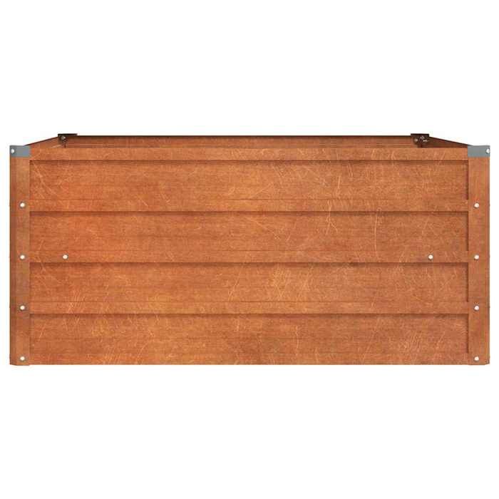 Lit surélevé de jardin - Maison Exclusive - Acier corten - 100x100x45 cm - Fond ouvert