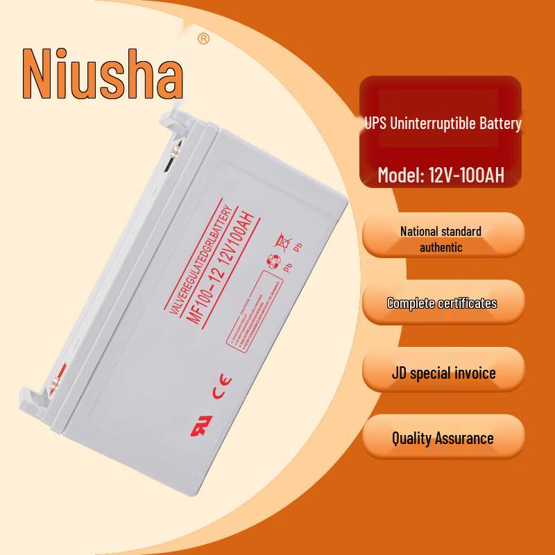 NiuSha 12V 100Ah UPS Maintenance-Free Lead-Acid Battery