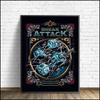 Dungeons and Dragons Slogan Collection Poster Modern Game Sign Canvas Painting Wall Art for Living Room Home Decor Mural