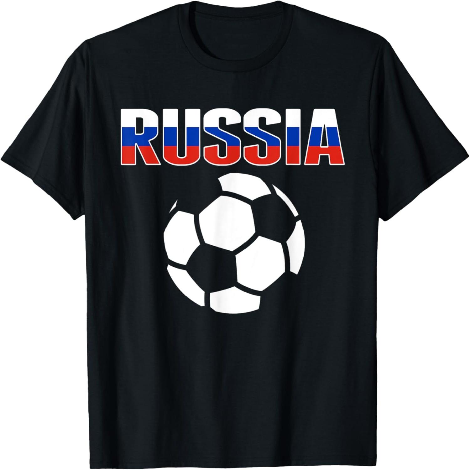 Proud Russia Soccer Fans Jersey - Support Russian Football T-Shirt(3) S