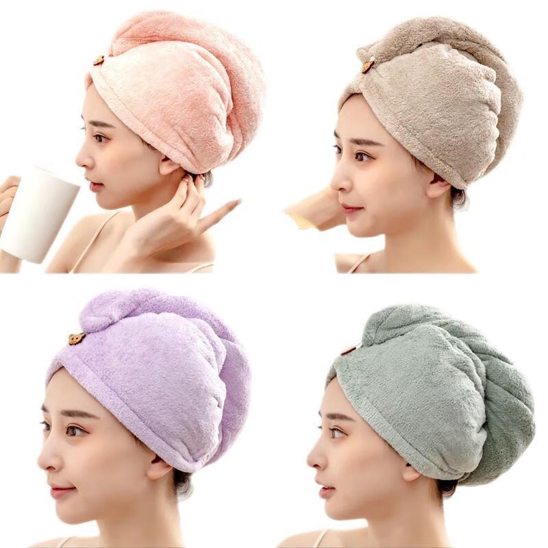 SEE KEAN Thickened Super Absorbent Quick-Dry Hair Drying Cap for Women One Size