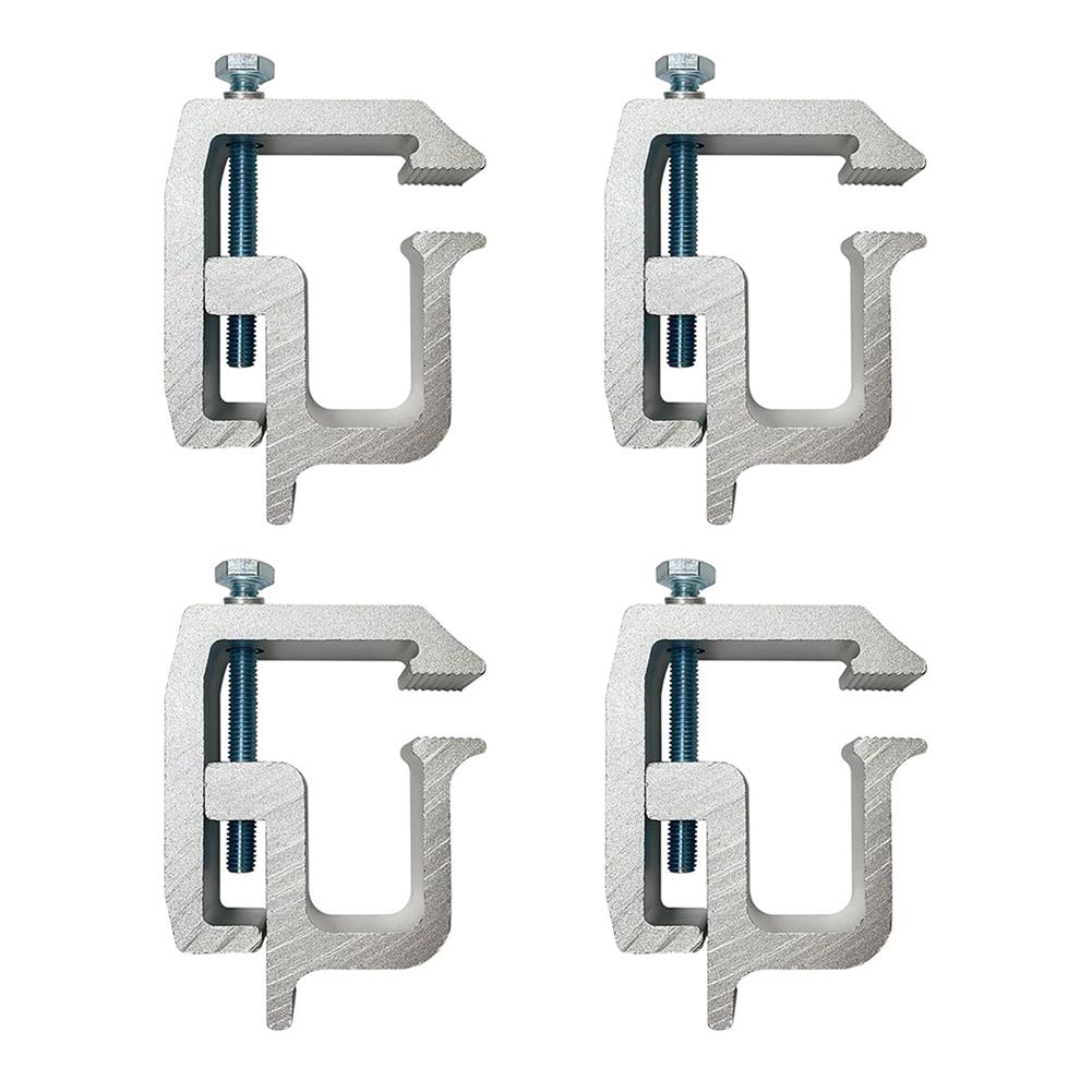 4Pcs Ladder Rack Clamps Tie Downs Clamp Truck Cap Topper Camper Shell Mounting Clamps for Chevy Silverado Sierra Dodge for Ford