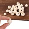 Eco-Friendly 6-25mm Wooden Bracelet Jewelry Making Lead-Free Unfinished Necklace Accessories Round Balls Wood Beads Loose Beads