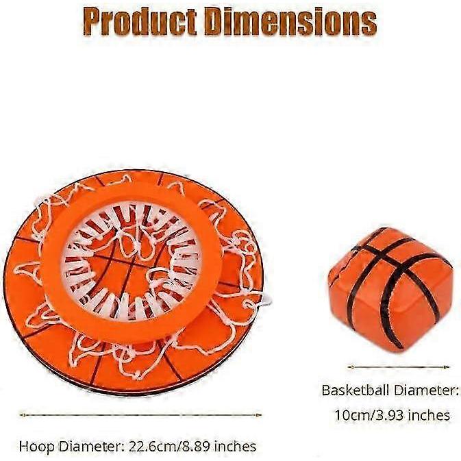 Ceiling Basketball Hoop, Hanging Indoor Basketball Hoop Ceiling Mounted, Mini Basketball Goal with Soft Ball for Bedroom, Stress-Relieving Game for Ad