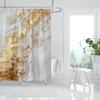 Marble Texturxury Bathroe Luom Shower Curtain Modern Polyester Fabric Shower Curtain Bathtub Accessories Bath Screen with Hooks