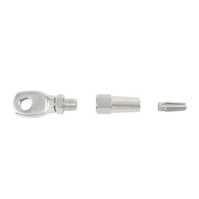 

Marine Grade 316 Stainless Steel Swageless Eye Terminal for Wire Rope Cable DIY Fitting Rigging Hardware Balustrade Kit for 3mm wire rope