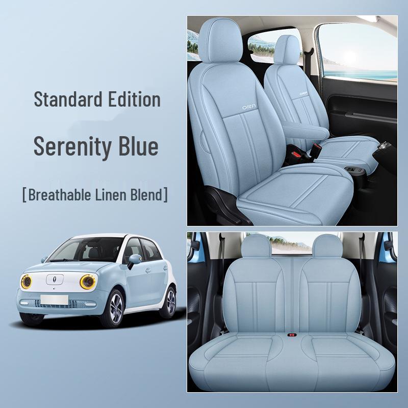 LJ Great Wall ORA Car Seat Cushion: Fashionable, Full Leather, All-Season Sports Cover.