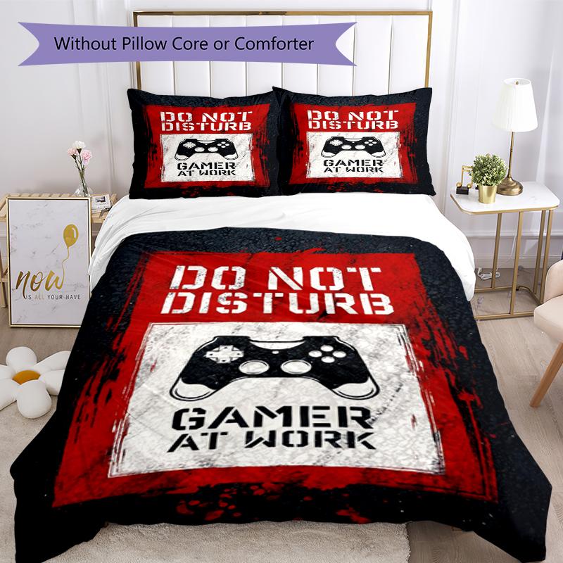 3pcs Game Controller Bedding Set Duvet Cover Closure Includes 1 Duvet Cover & 2 Pillowcases, Soft and Comfortable for All Seasons.