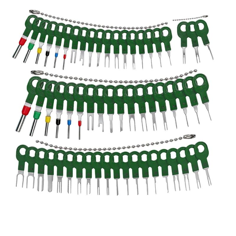 Terminal Pin Removal Tool Professional 59pcs Terminal Extractor Kit With Metal Plastic Construction For Vehicle Wiring