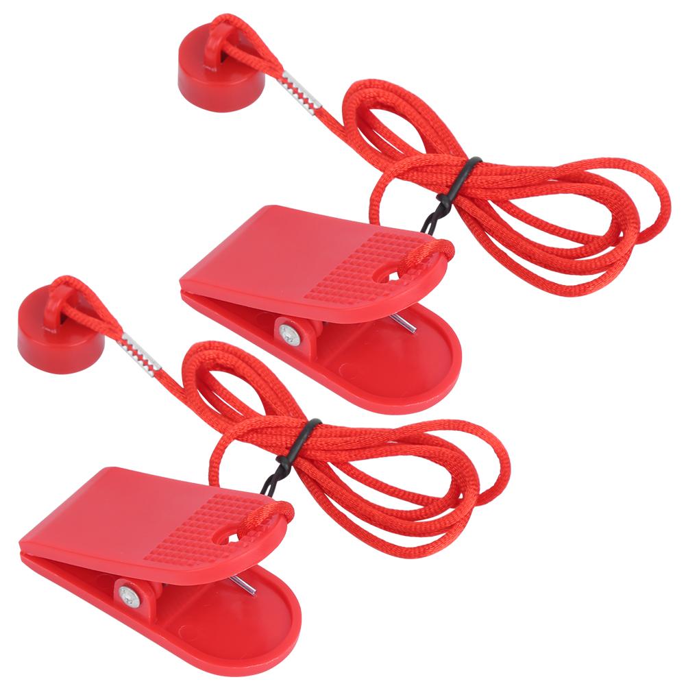 2 Stück Laufband Sicherheitsschalter Verriegelung Magnet Schlüssel Universelles Zubehör Runder Magnet Gehäuse