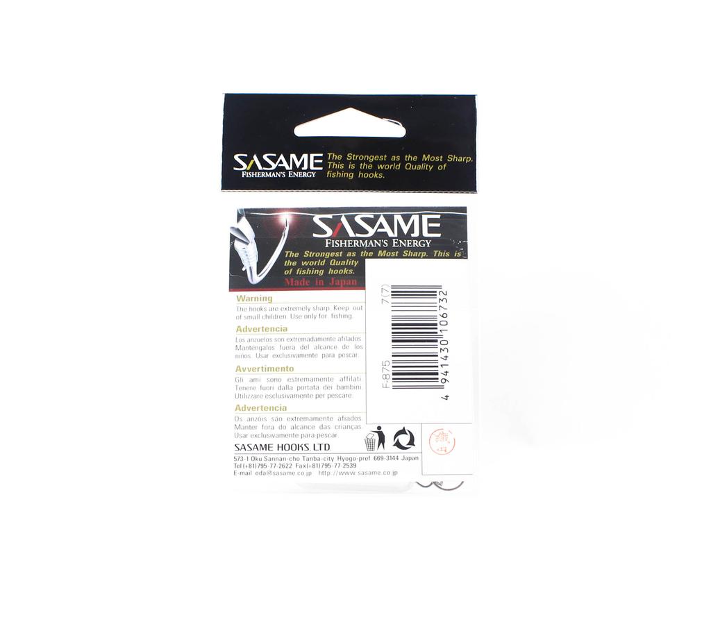 Hameçons Appât Sasame F-875 Taille 6 – Lot De 15 – Neuf – Noir – 6749