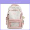 Large Capacity School Backpack For Girls And Boys With Star Print Design And Transparent Layer