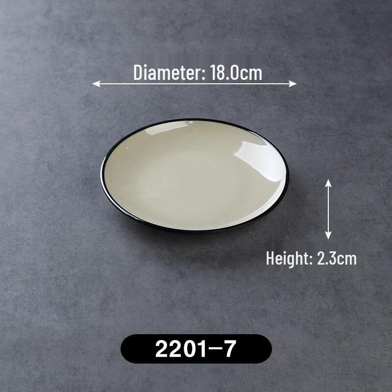 Round Melamine Shallow Dinner Plates (10-Pack)