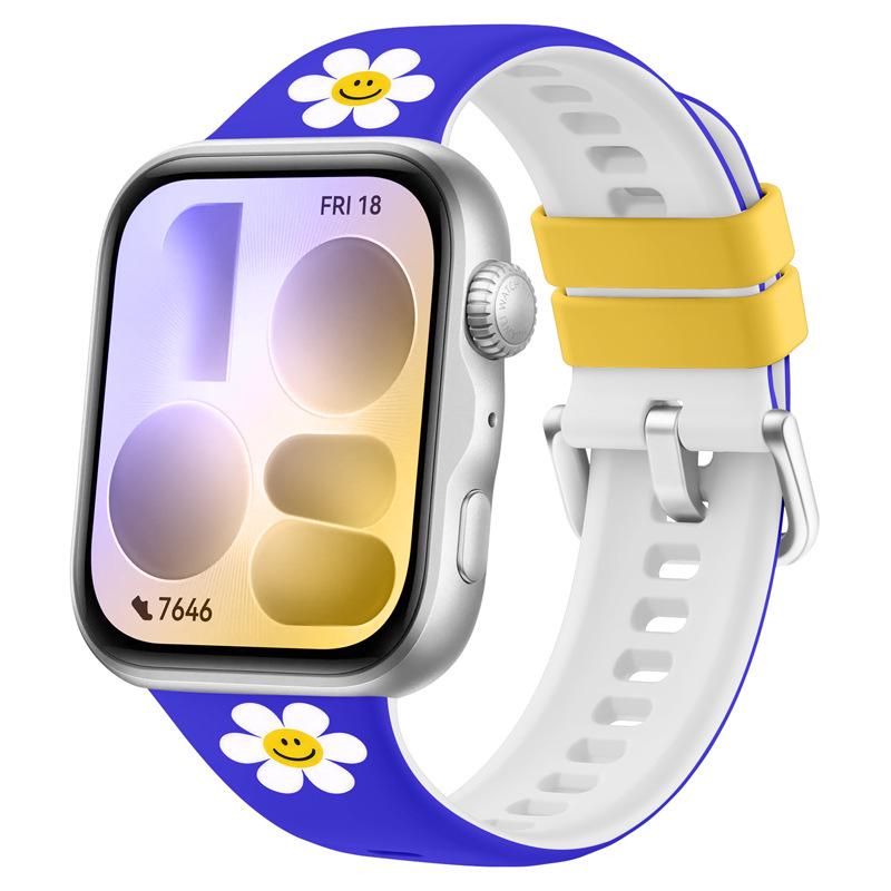 Compatible with Huawei Fit4 Watch, Micro-textured Silicone Strap, Same Style As Original HUAWEI FIT3 Strap.