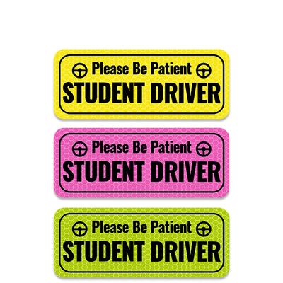 Novice Driver Car Magnetic Sticker Strong Reflective Bumper Magnetic Safety Warning Car Tail Sign Sticker
