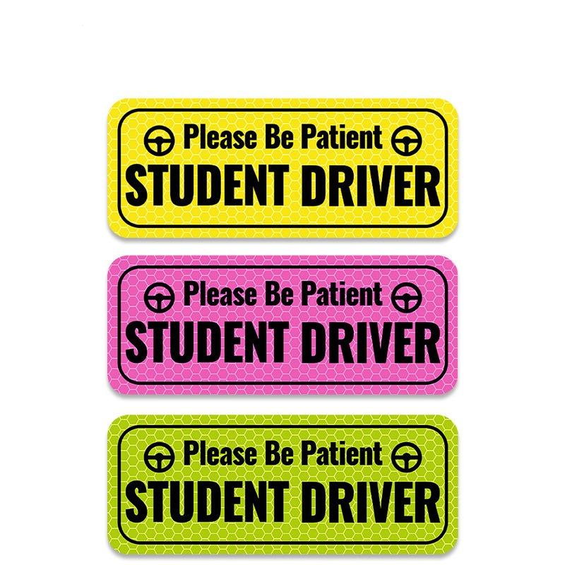 

Novice Driver Car Magnetic Sticker Strong Reflective Bumper Magnetic Safety Warning Car Tail Sign Sticker one