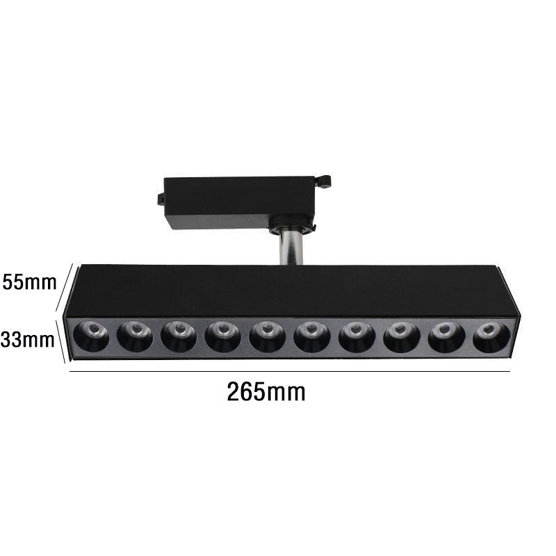 3-wire Long track lighting AC110V 220V LED Fill Light Live Linear Lamp LED Grille Guide Lamp 10W 20W 30W Floodlight Spotlight