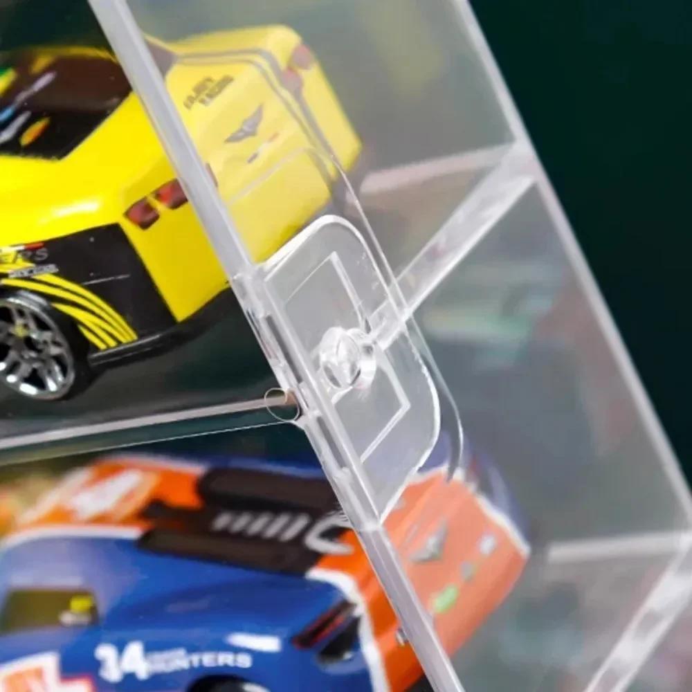 Acrylic Car Display Box 1:64 For Hot Wheels Car Model Toy 8 Grid Cabinet Rack Dustproof Stackable Car Storage Boxes Transparent