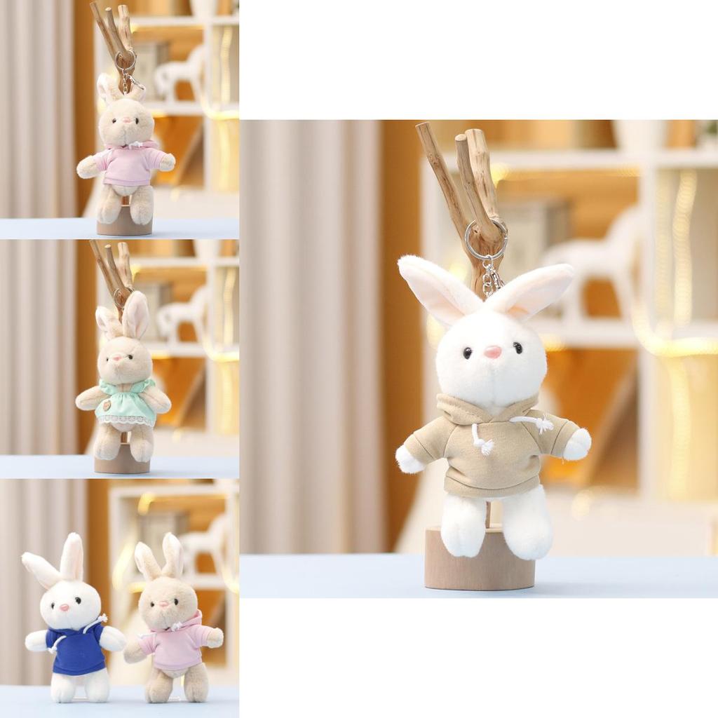 Hoodie Bunny Plush Keychain Toy Doll Cute Gift For Kids And Backpack Decoration
