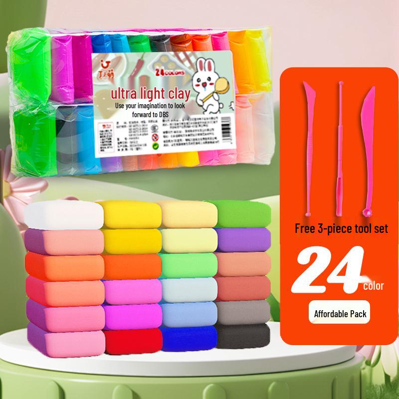 Children's DIY Playdough Kit: 12/24/36 Colors - Large Hand-Modeling Pack