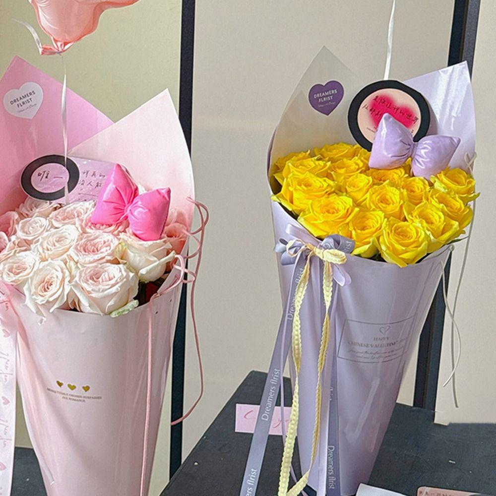Borsa da Wrapping per Fiori Rosa Fai da Te Impermeabile 43*48cm Confezionamento Bouquet Carta da Wrapping per Mazzi di Fiori