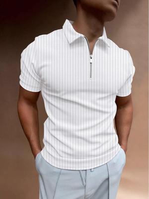 Men's Slim-Fit Polo Shirt: Trendy, High-End Summer Casual Short-Sleeve Top