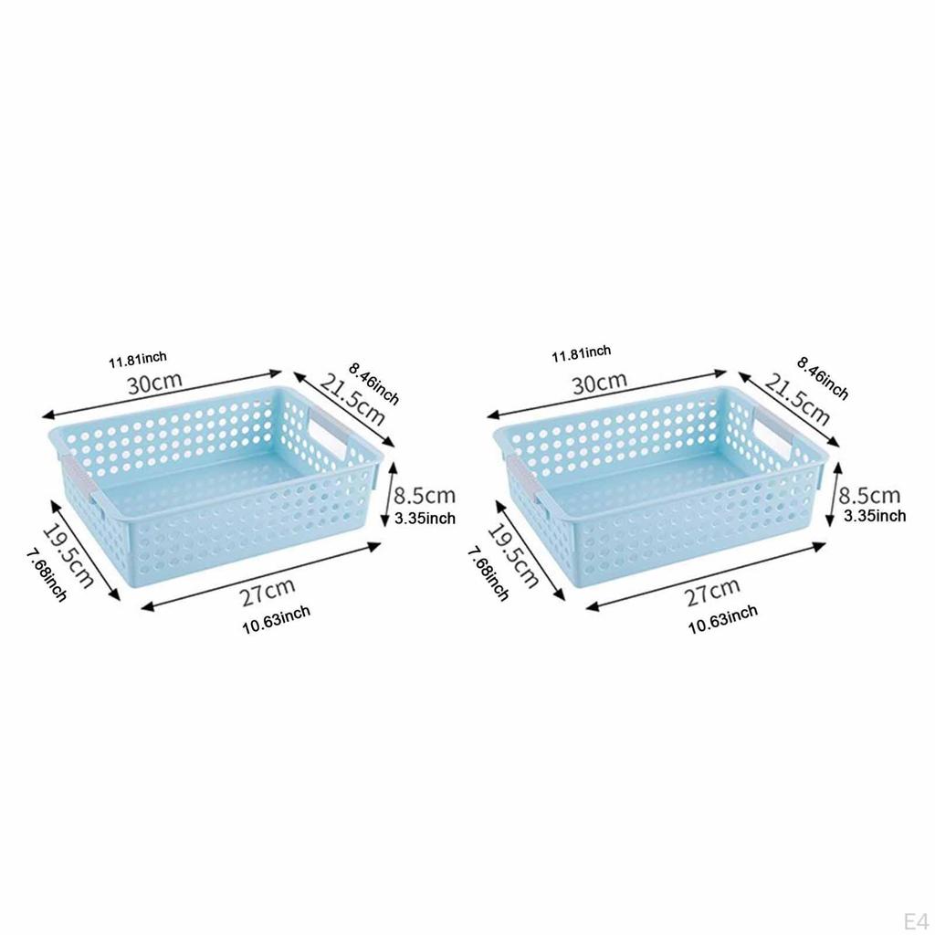 2 Pieces Desktop Storage Basket Toy Organizer Bin Home Bins Multiuse Pencil for