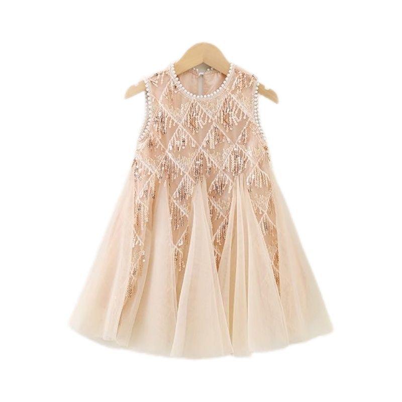 Mädchenkleid Sommer Kinder Prinzessinnenkleid Ärmelloses Weste Rock Westlicher Stil Fischschwanzrock