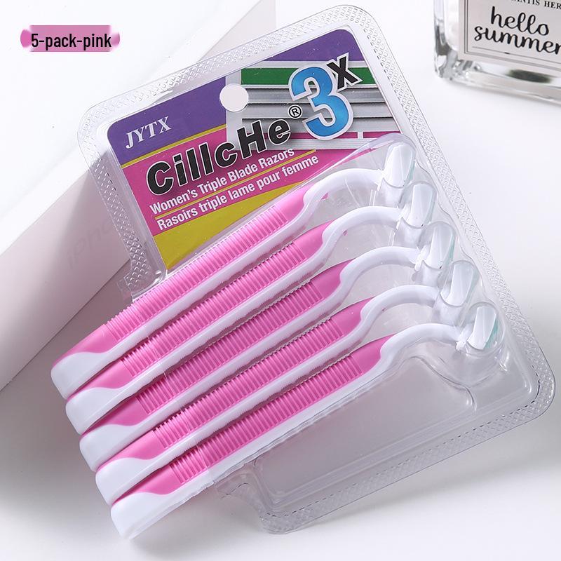 6-Layer Stainless Steel Manual Razor for Hair Removal - Perfect for Armpit and Leg Shaving