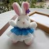 Lovely Rabbits Toy Keychain Soft Plush Pendant Key Chain Cartoon Animal Shaped Keyrings Ornament Stylish Bag Charm