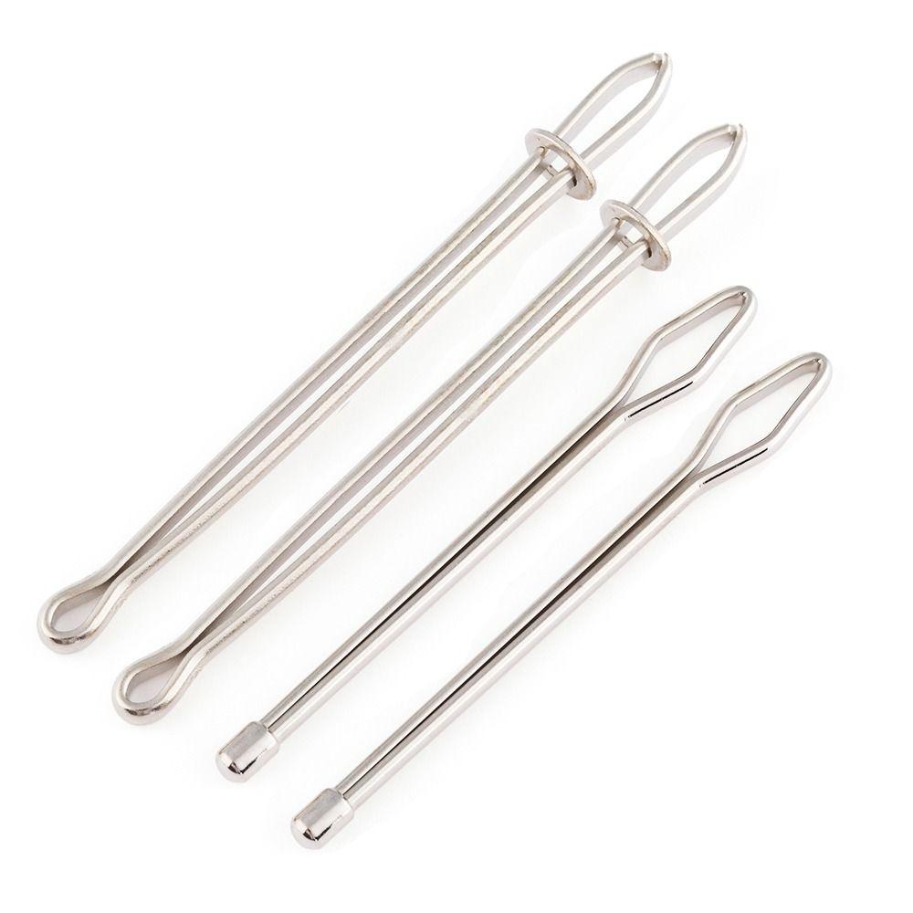 4PCS Silver Drawstring Threader Tool Cord Rope Threader Clip Bodkin Sewing Tool for Elastic Sewing