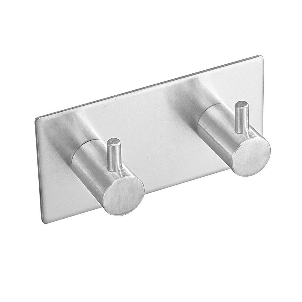 Sticker Adhesive Stainless Steel Hooks Wall Door Clothes Coat Hat Hanger Kitchen Bathroom Rustproof Towel Hooks