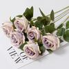 5PCS Silk Luxury Rose Artificial Flower Rose Long Branch Wedding Bridal Decor Fake Valentine's Day Christmas Home Decoration