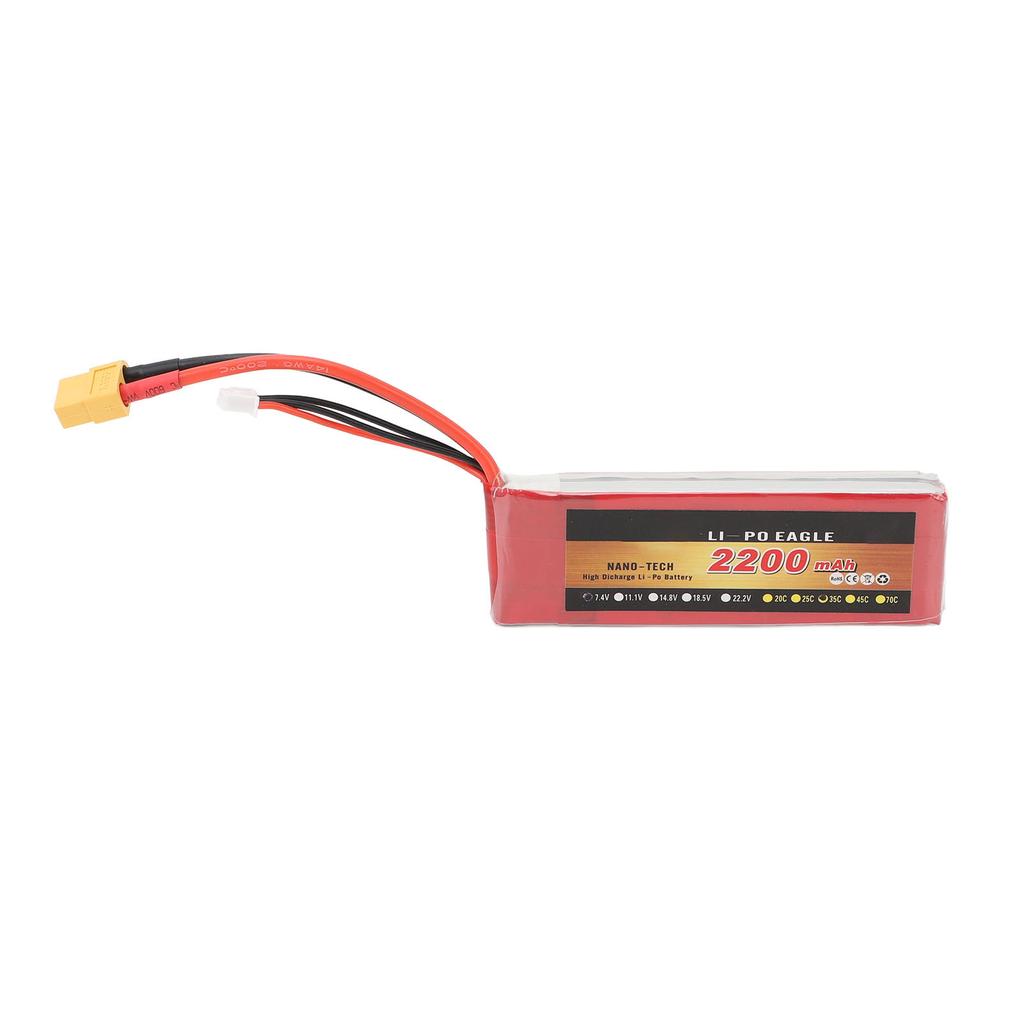 7.4V RC Car Lithium Battery 2200mAh Long Lasting Stable Voltage Replacement Battery For RC Boat