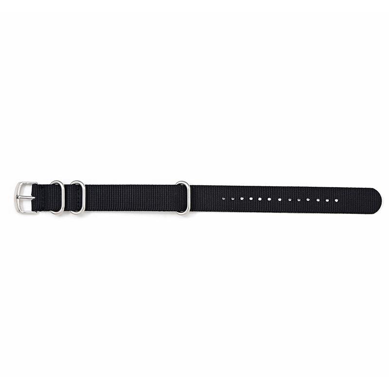 Nylon Watch Strap Replacement Strap with Silver Stainless Steel Buckle for Men's Watch 20mm/22mm/24mm Watch Bands