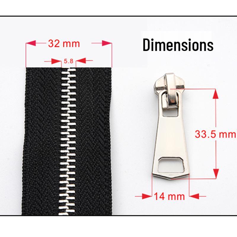 No. 5 Double Open End Metal Zipper for Down Jackets with Plastic Teeth and Sun Protection