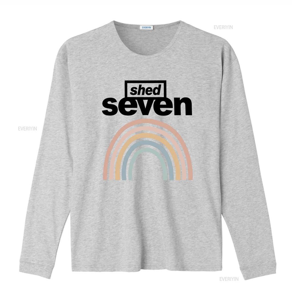 Shed Seven T Shirt Vintage Washed Stylish Versatile Slightly Casual Streetwear Stretched Designer Clothes Comfortable