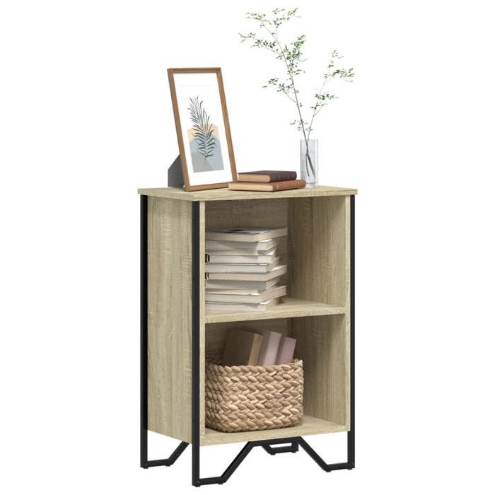 VidaXL Bibliothèque chêne sonoma 50x31x74,5 cm bois d'ingénierie, étagère, étagère à livres, étagère de rangement, armoire 848600