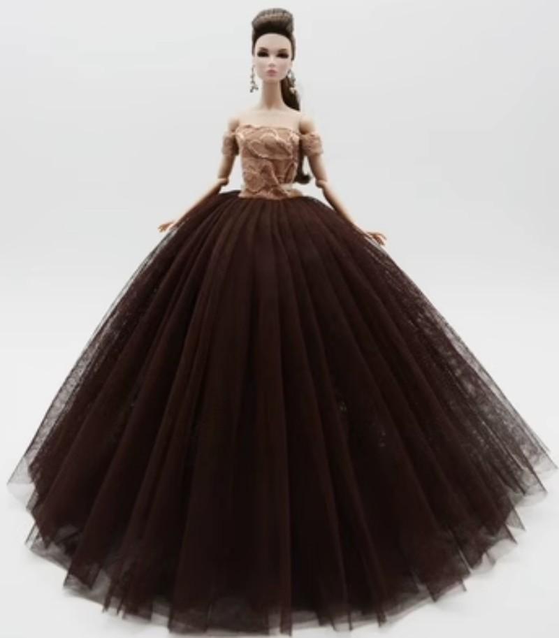 Princess Doll Sequined Luxury Tutu Dress 1/6 Size Bridal Formal Wear Candy Color Wedding Clothing for 29CM Dolls