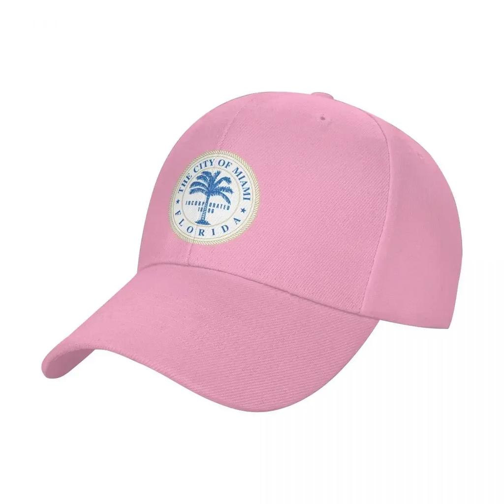 City Seal of Miami Florida Baseball Cap Summer Hat Party Hat Wild Ball Hat Designer Unisexs Tennis Womens