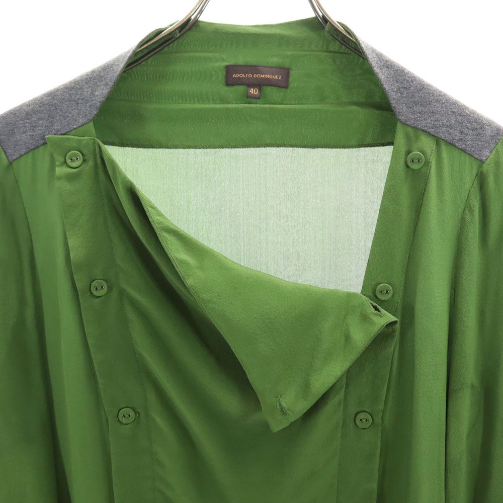 Adolfo Dominguez Seide 7/8-Ärmel Größe 40 Khaki Damen Gebraucht